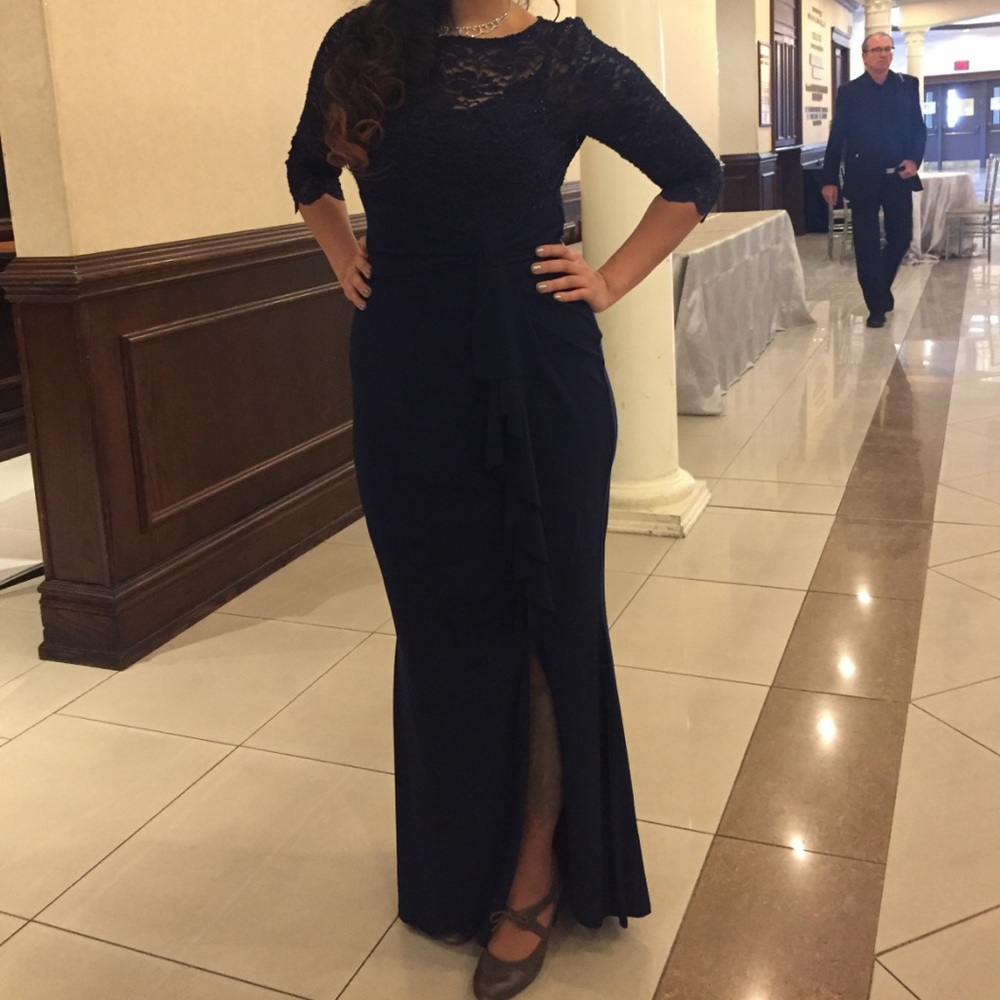 Dark Blue Evening Gown